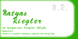 matyas riegler business card